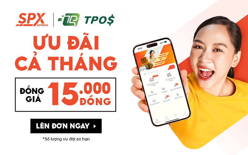 ƯU ĐÃI ĐỒNG GIÁ 15.000Đ KHI LÊN ĐƠN SPX TRÊN PHẦN MỀM TPOS